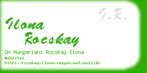 ilona rocskay business card